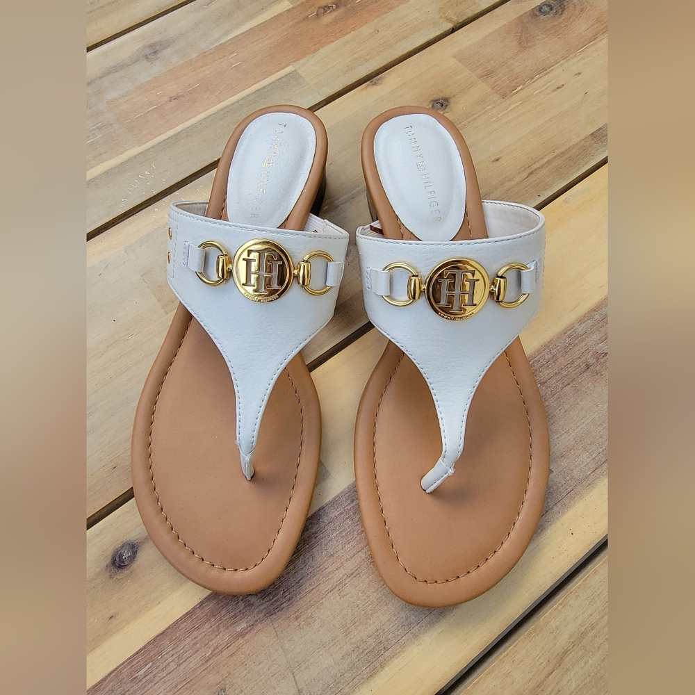 Tommy Hilfiger White Sandals Size 9.5